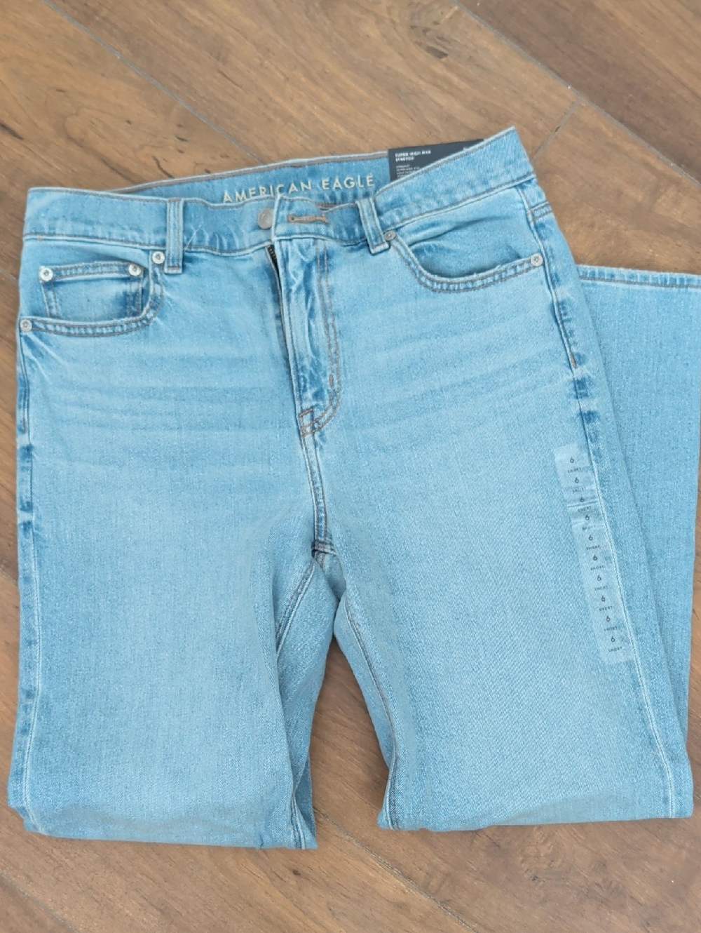 American Eagle Stretch Super High-Waisted Straight Jean